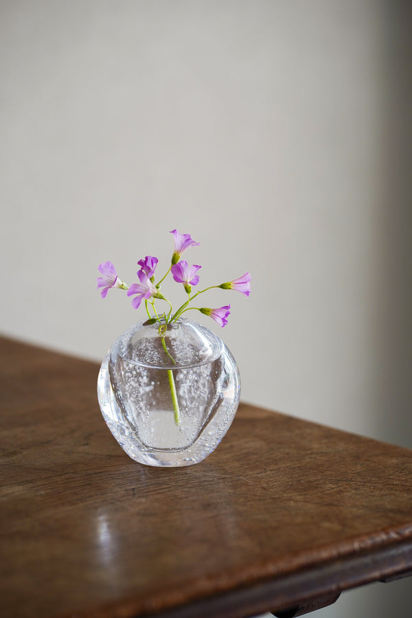 球體玻璃花器 小 一輪插 | Sazanami Glass