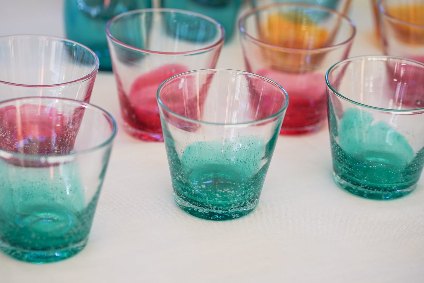 漸層玻璃杯 湖水綠 | Sazanami Glass