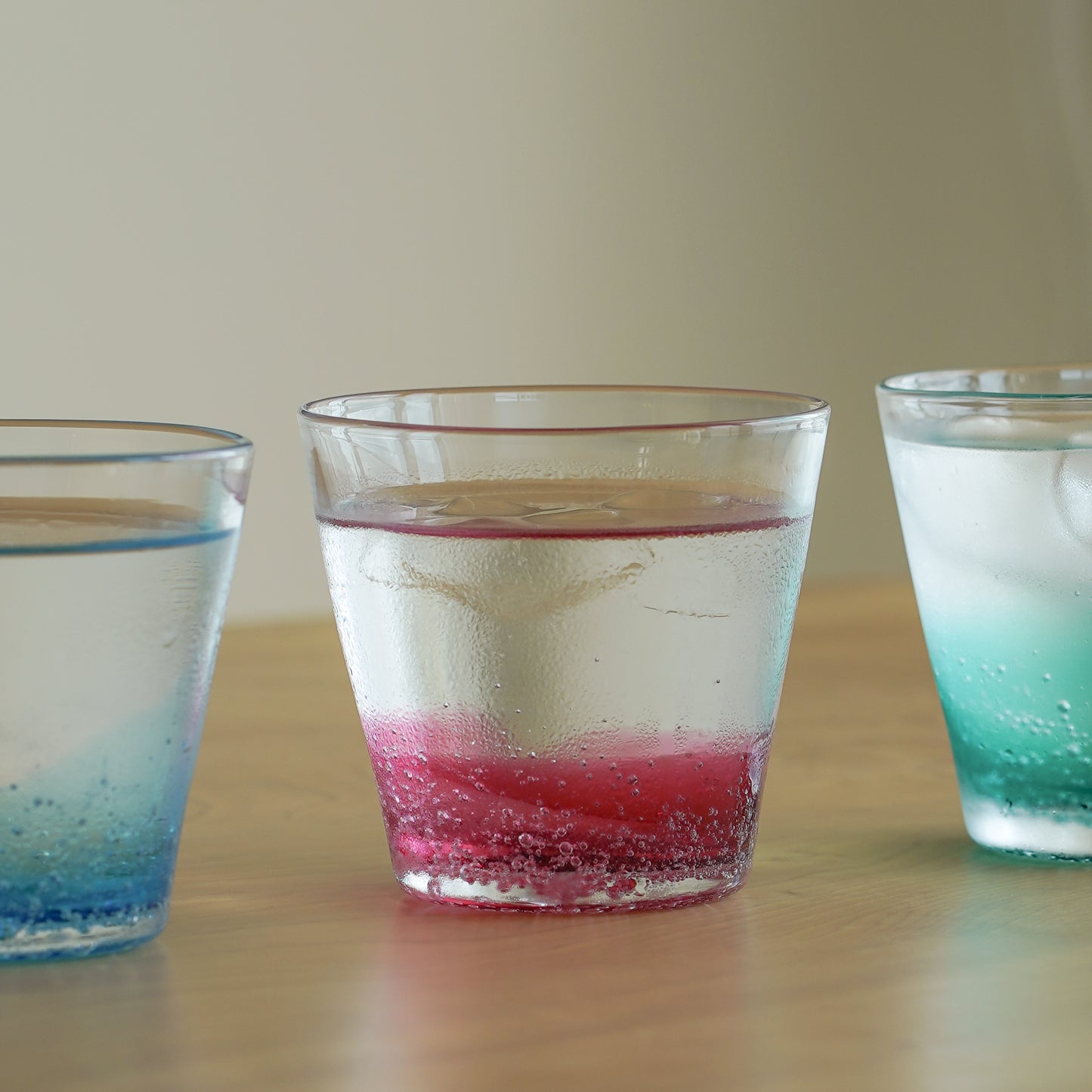 漸層玻璃杯 莓果色 | Sazanami Glass