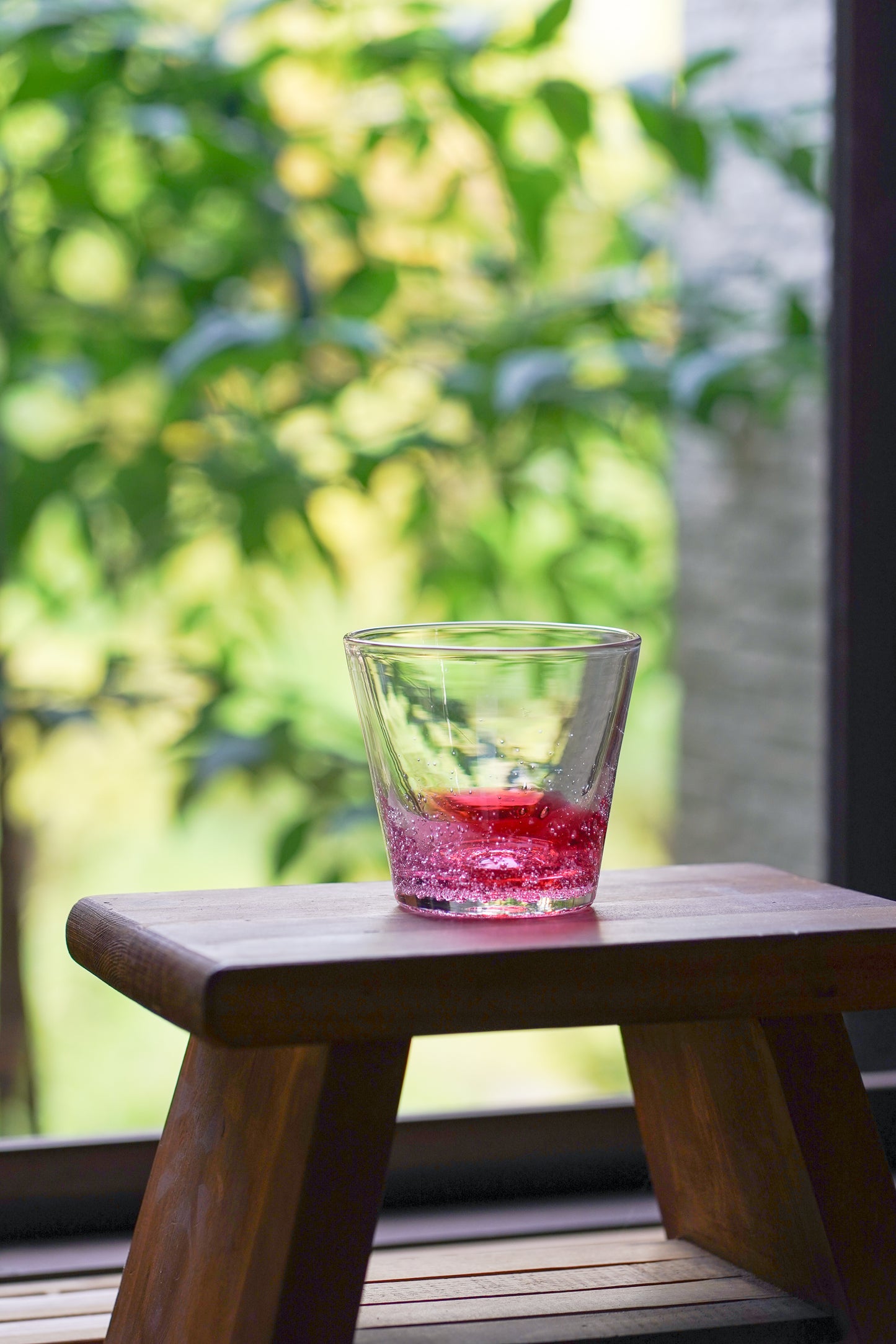 漸層玻璃杯 莓果色 | Sazanami Glass