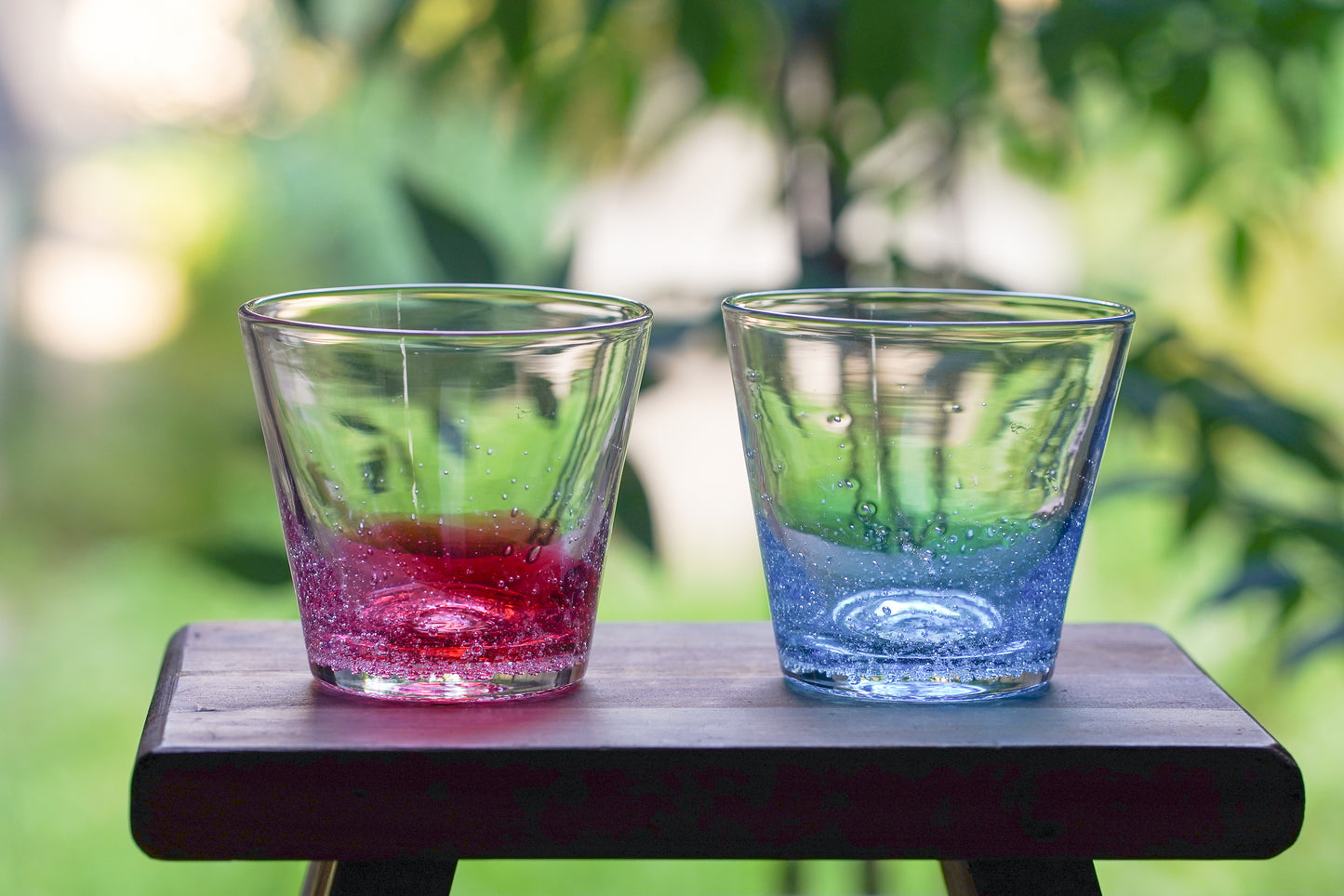 漸層玻璃杯 莓果色 | Sazanami Glass