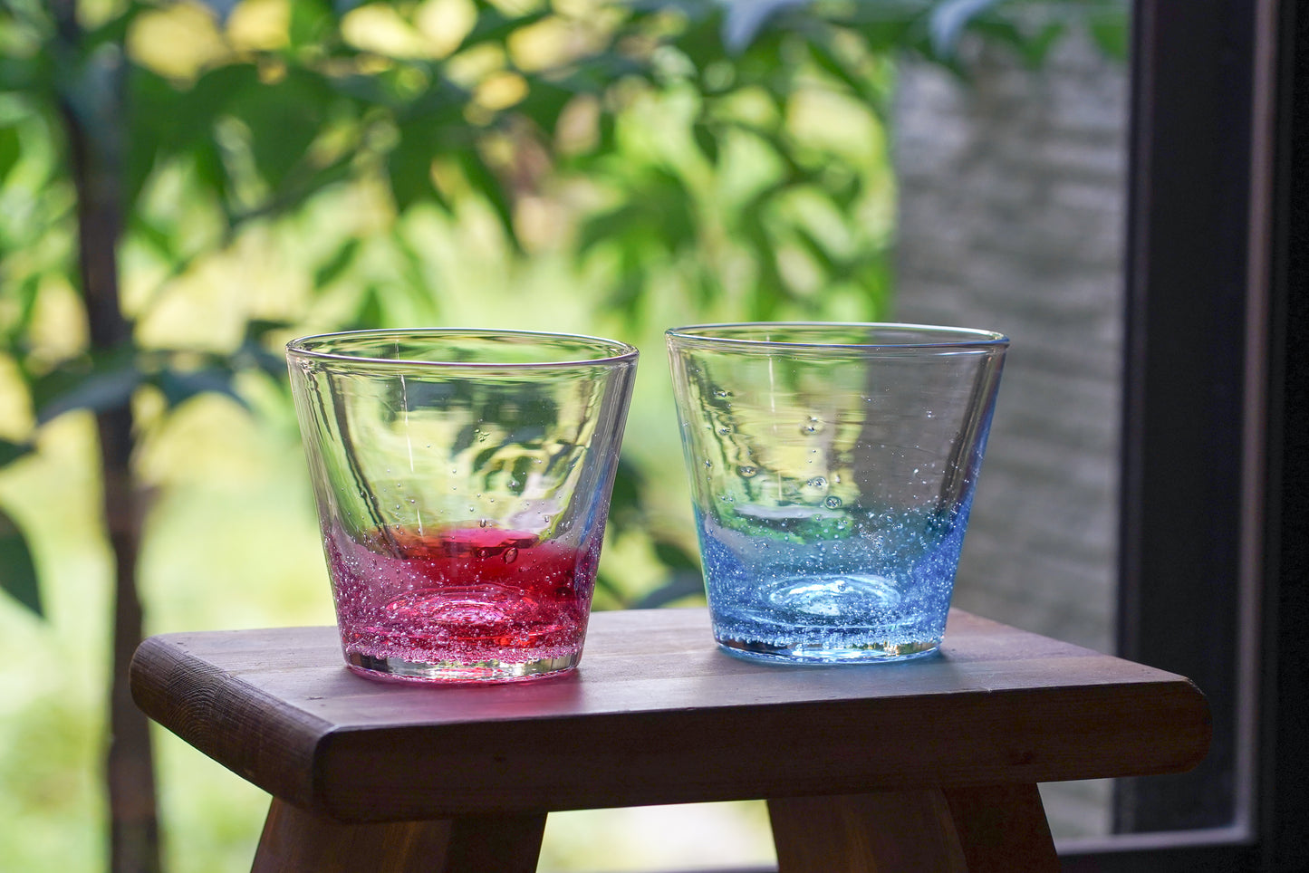 漸層玻璃杯 莓果色 | Sazanami Glass
