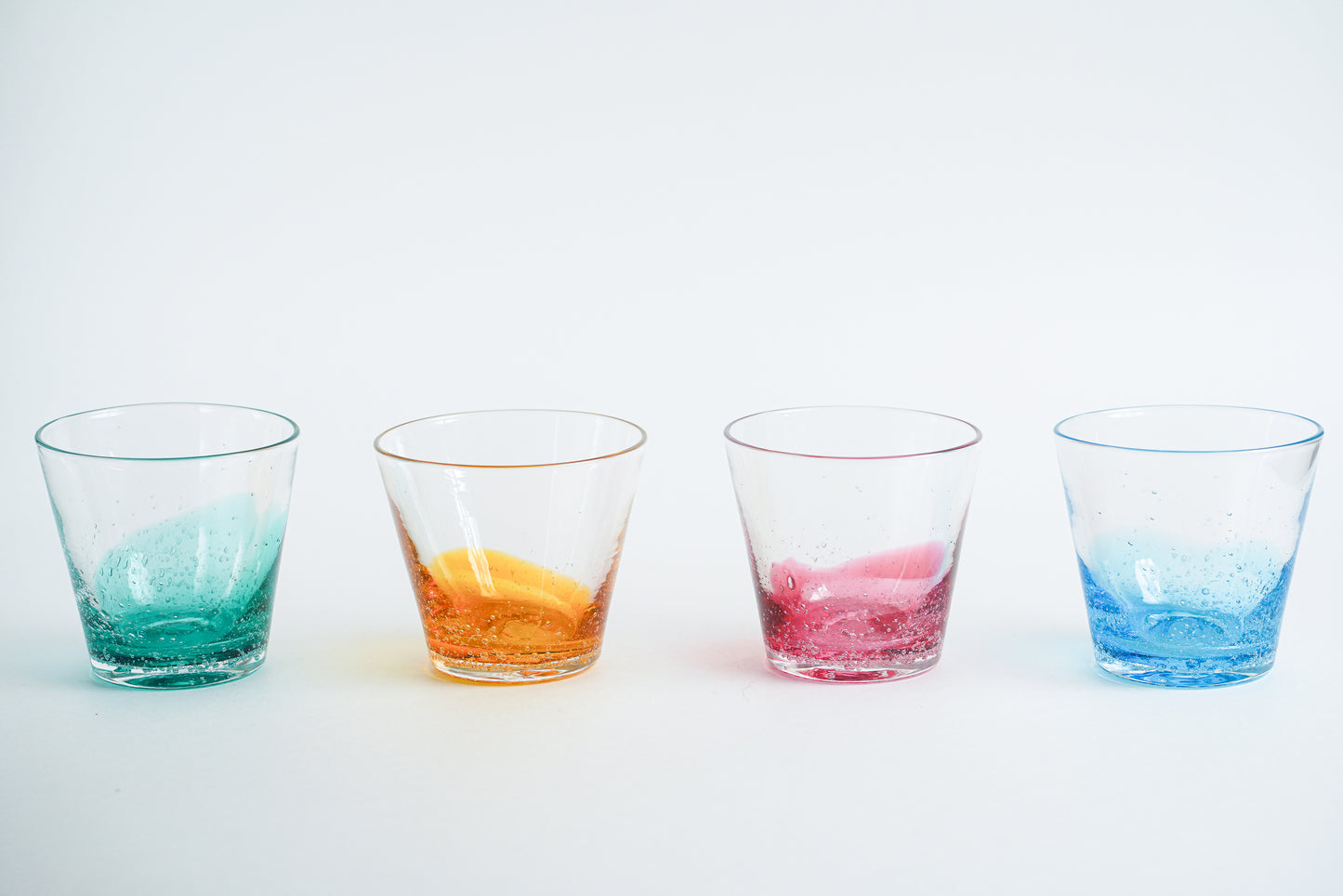 漸層玻璃杯 湖水綠 | Sazanami Glass