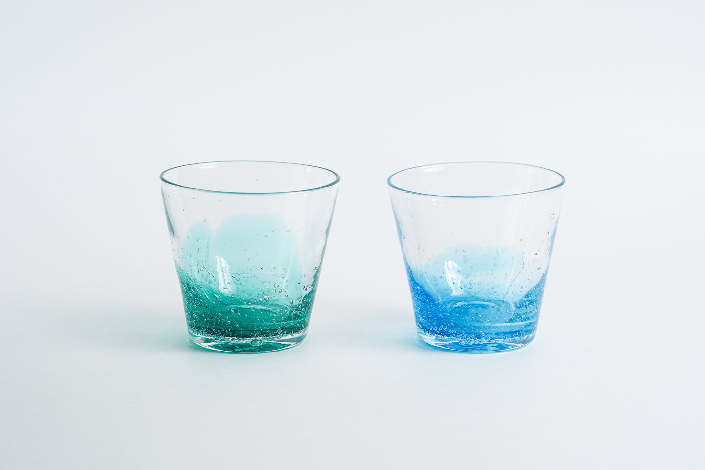 漸層玻璃杯 海藍色 | Sazanami Glass