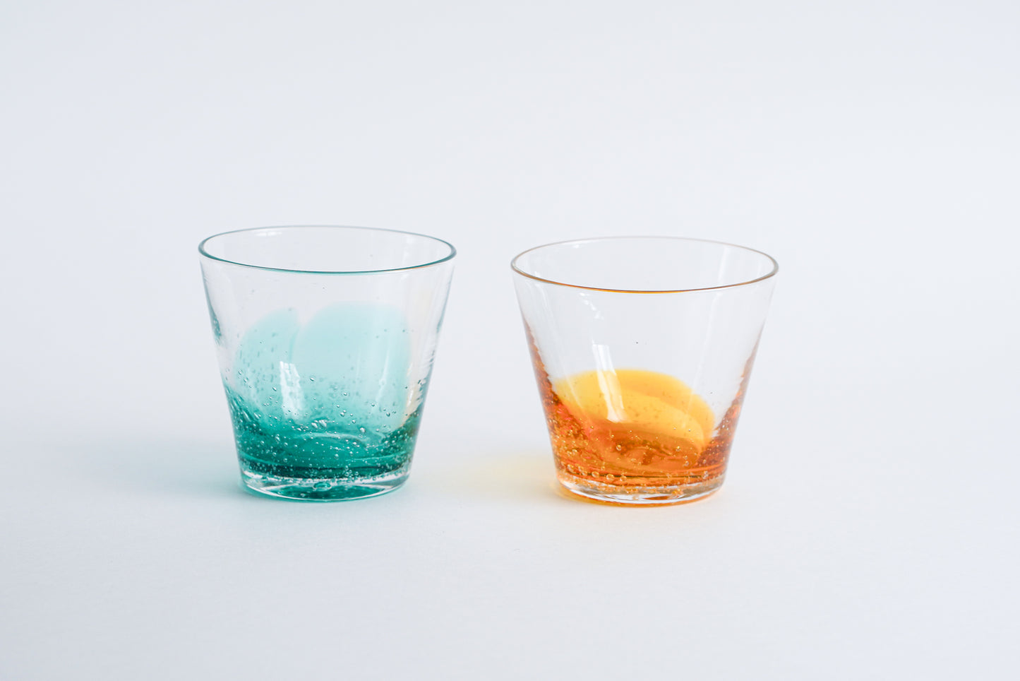 漸層玻璃杯 湖水綠 | Sazanami Glass