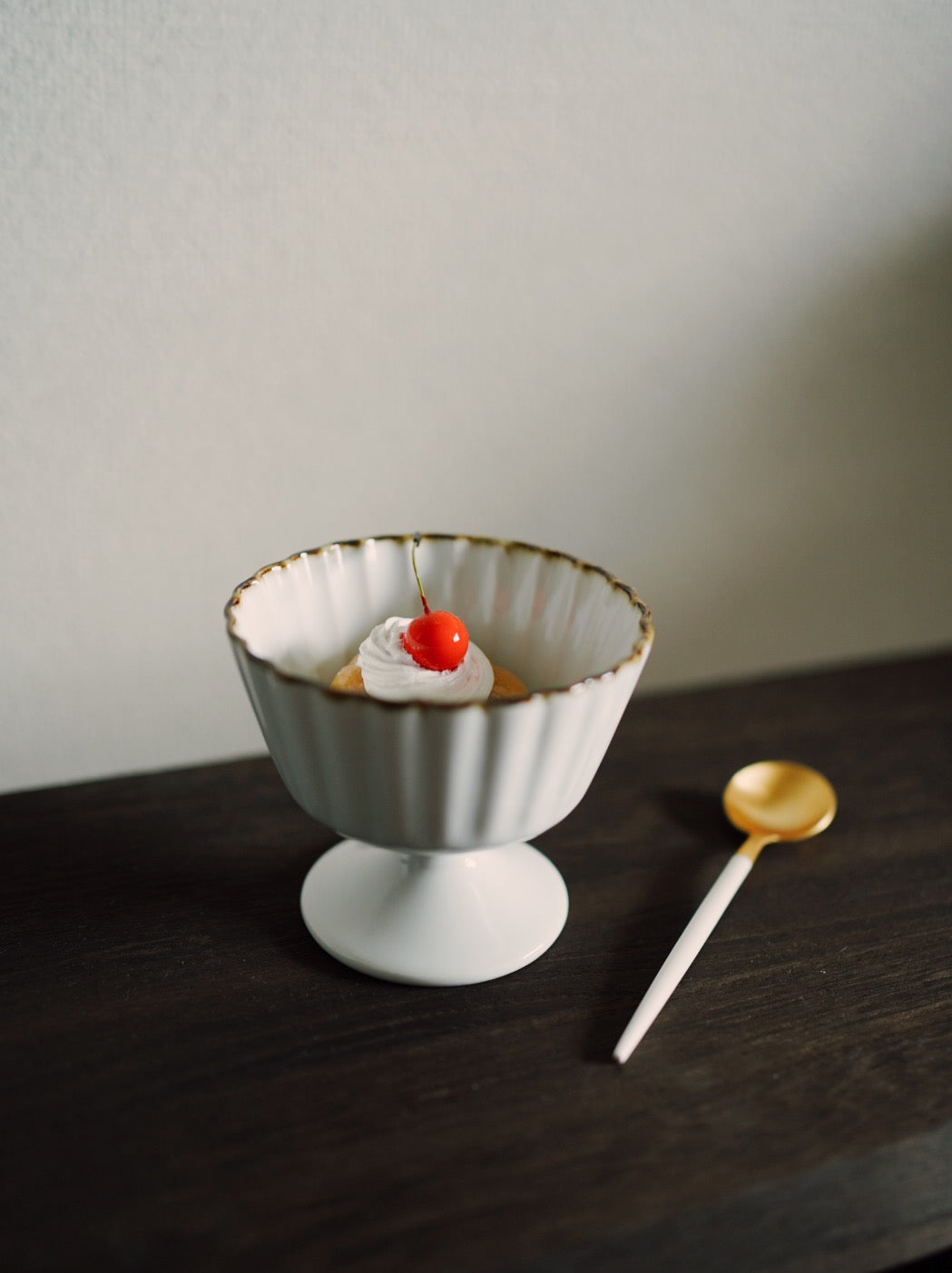 波佐見燒花邊點心杯-白