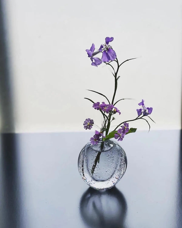 球體玻璃花器 小 一輪插 | Sazanami Glass