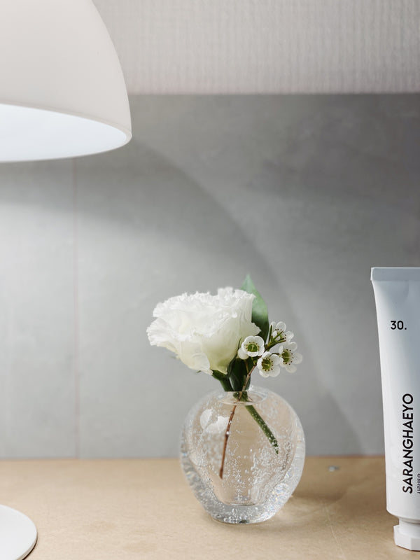 球體玻璃花器 小 一輪插 | Sazanami Glass