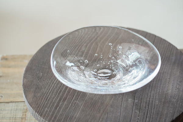 【再入荷】波動 立體玻璃淺缽 玻璃皿 | Sazanami Glass