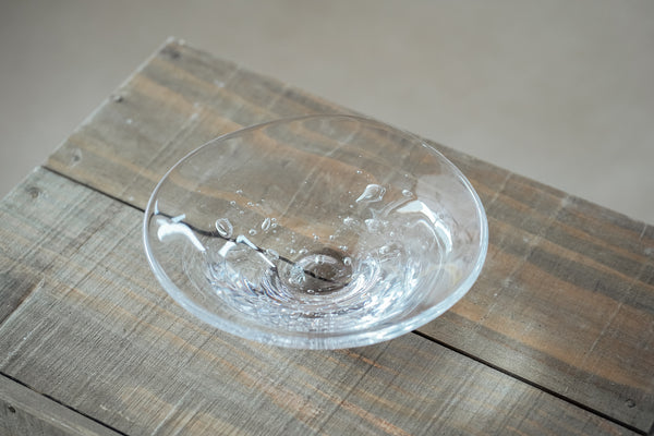 【再入荷】波動 立體玻璃淺缽 玻璃皿 | Sazanami Glass
