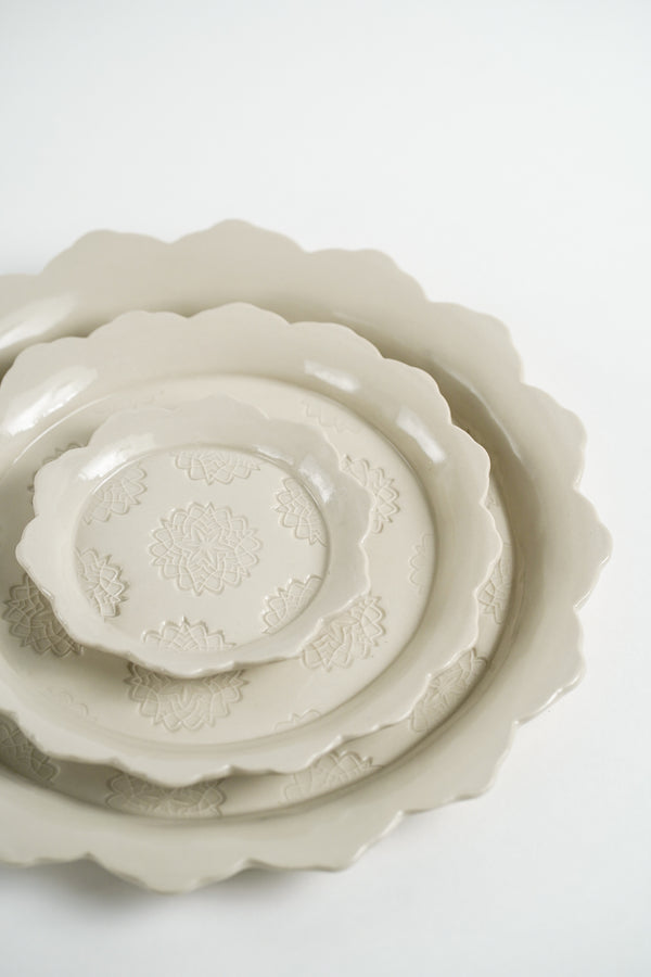 雪花紋樣盤 白 S | 石川智子