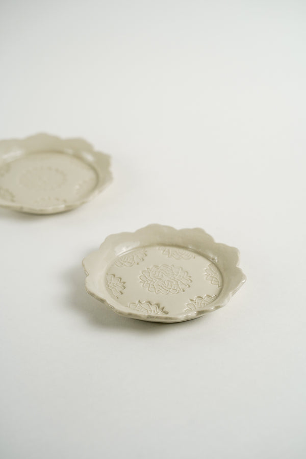 雪花紋樣盤 白 S | 石川智子