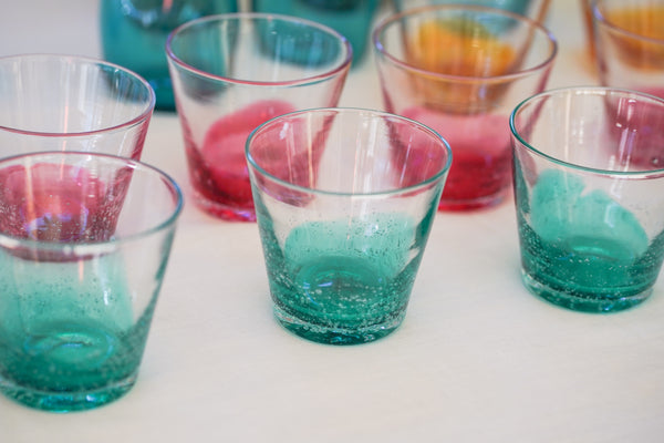漸層玻璃杯 湖水綠 | Sazanami Glass