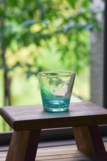 漸層玻璃杯 海藍色 | Sazanami Glass