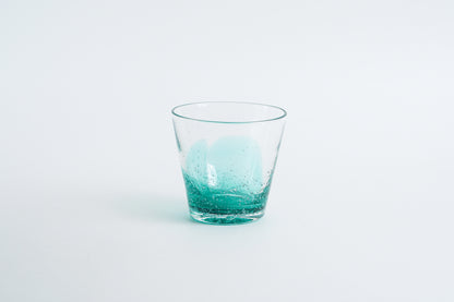 漸層玻璃杯 湖水綠 | Sazanami Glass