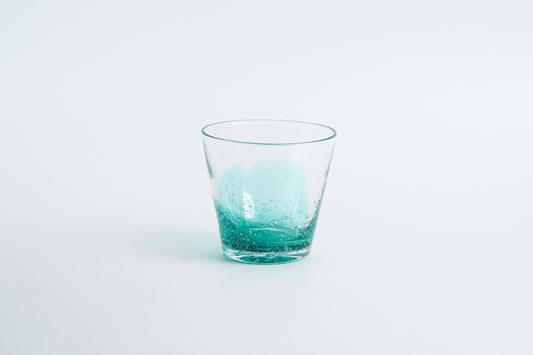 漸層玻璃杯 湖水綠 | Sazanami Glass