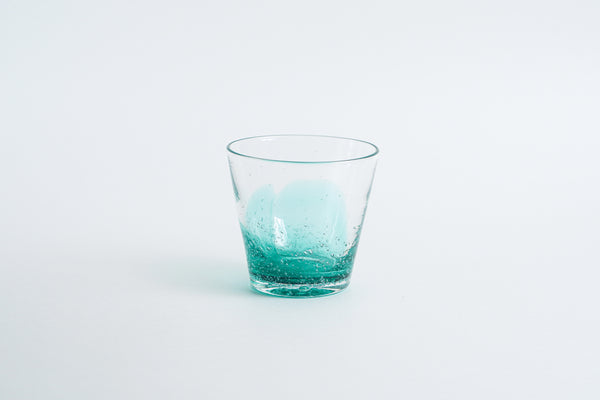 漸層玻璃杯 湖水綠 | Sazanami Glass