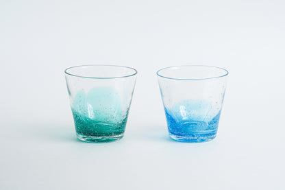 漸層玻璃杯 海藍色 | Sazanami Glass