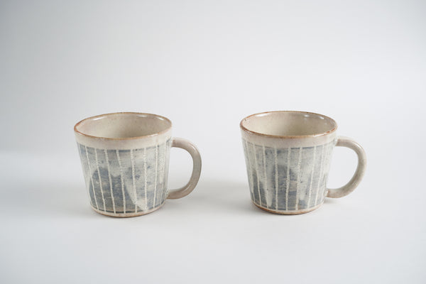 粉引條紋馬克杯 | 小栗大幸