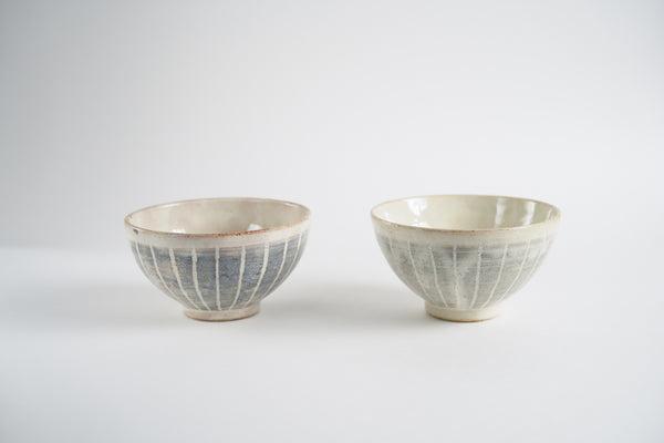 粉引條紋飯碗 | 小栗大幸