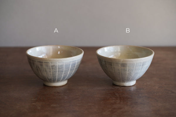 粉引條紋飯碗 | 小栗大幸