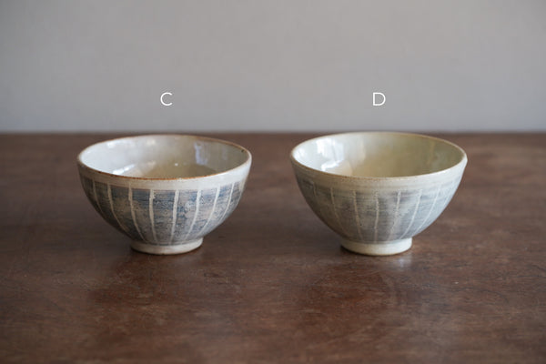 粉引條紋飯碗 | 小栗大幸