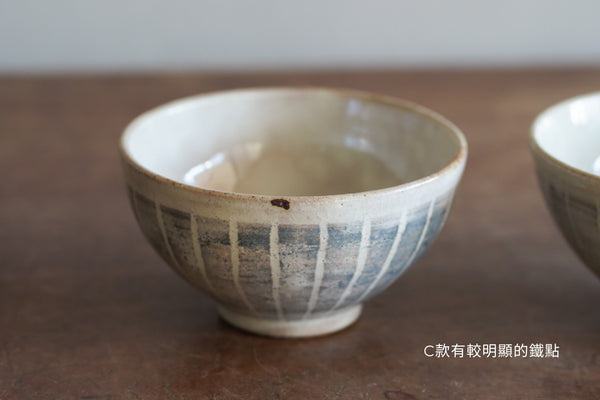 粉引條紋飯碗 | 小栗大幸