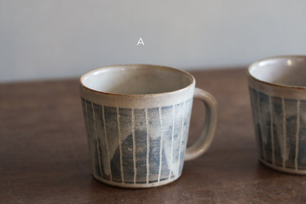 粉引條紋馬克杯 | 小栗大幸