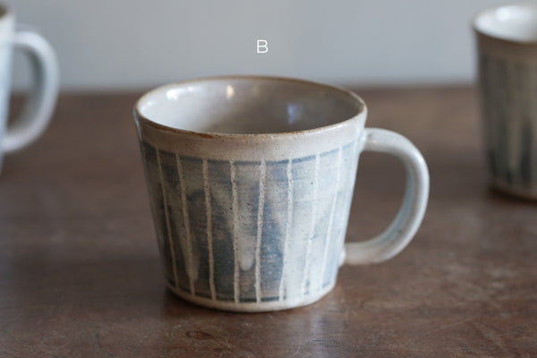 粉引條紋馬克杯 | 小栗大幸