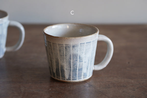 粉引條紋馬克杯 | 小栗大幸