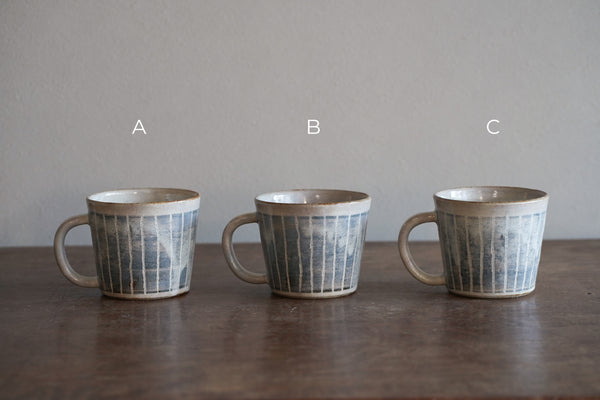 粉引條紋馬克杯 | 小栗大幸