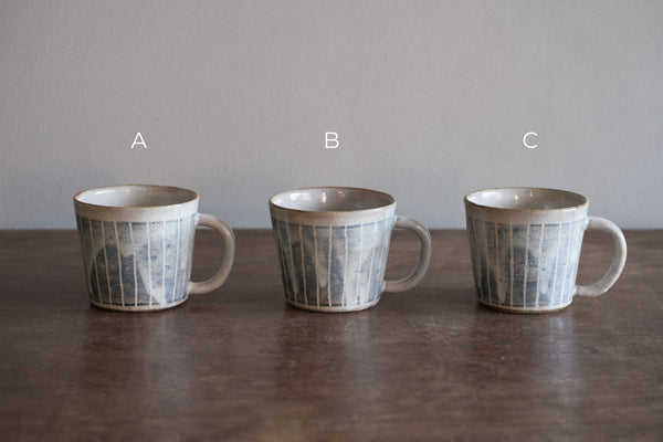 粉引條紋馬克杯 | 小栗大幸