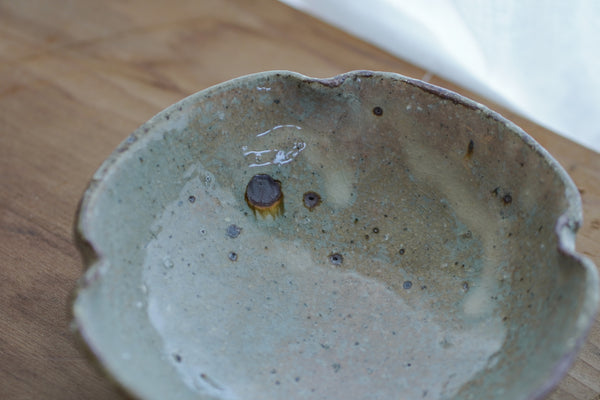 【再入荷】灰釉化粧四葉鉢 | 小辻真一