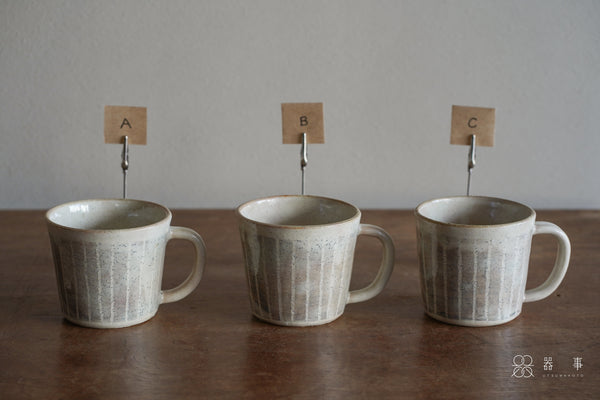 【再入荷】粉引條紋馬克杯 | 小栗大幸