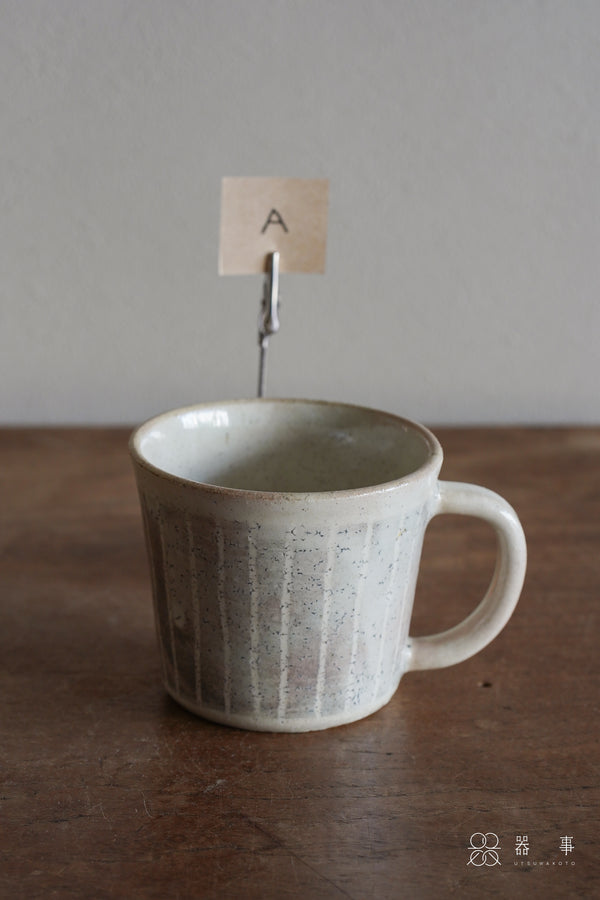 【再入荷】粉引條紋馬克杯 | 小栗大幸