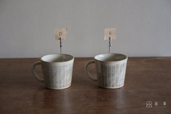 【再入荷】粉引條紋馬克杯 | 小栗大幸