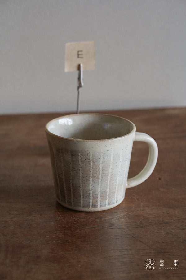 【再入荷】粉引條紋馬克杯 | 小栗大幸