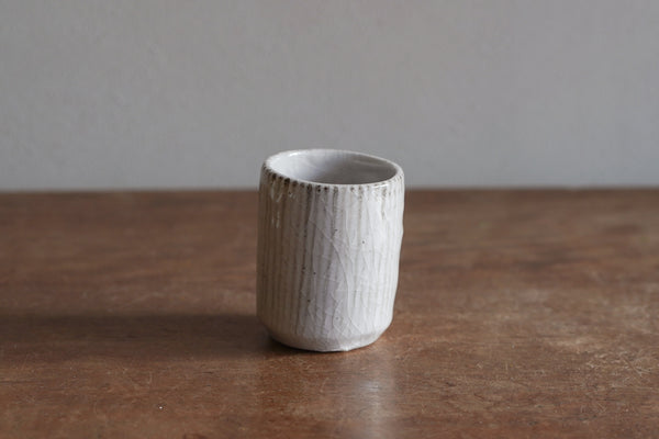 志野釉十草湯吞茶杯 | 三浦繁久