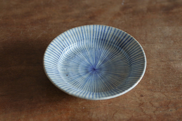 粉引青十草五寸緣皿 | 三浦繁久