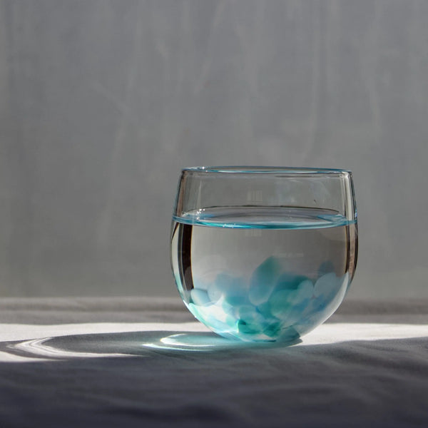 球體玻璃杯-粉蝶花 | Sazanami Glass