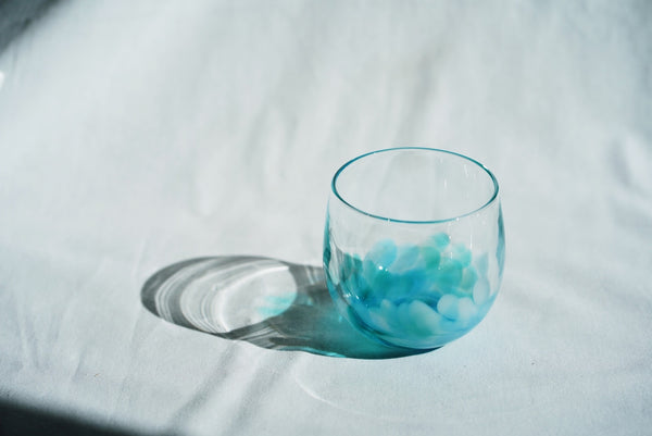 球體玻璃杯-粉蝶花 | Sazanami Glass