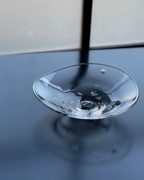 【再入荷】波動 立體玻璃淺缽 玻璃皿 | Sazanami Glass