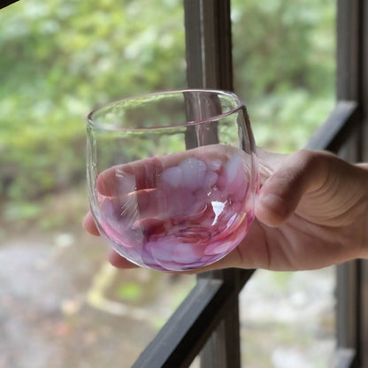 球體玻璃杯-秋櫻 | Sazanami Glass
