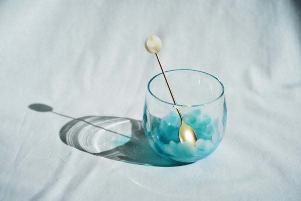 球體玻璃杯-粉蝶花 | Sazanami Glass