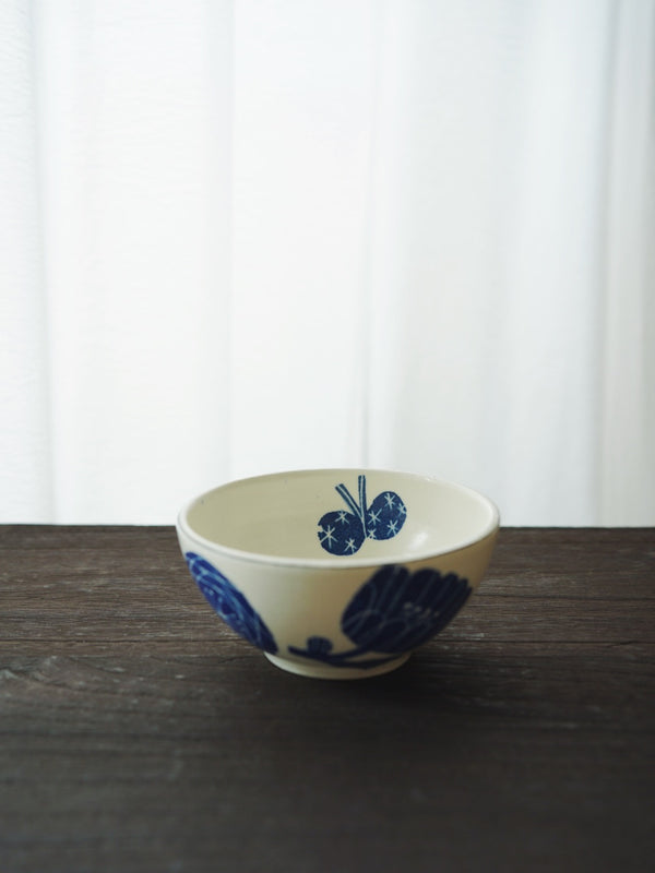 和紙染青花飯碗 | 安見工房