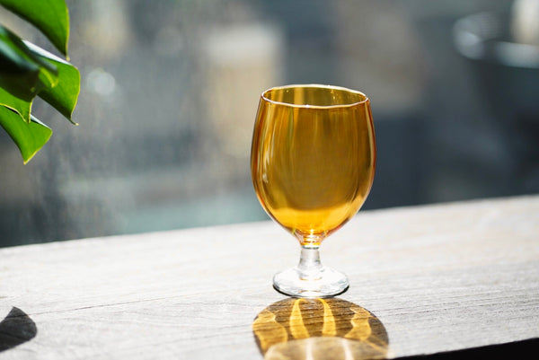 琥珀玻璃高腳杯 | Sazanami Glass