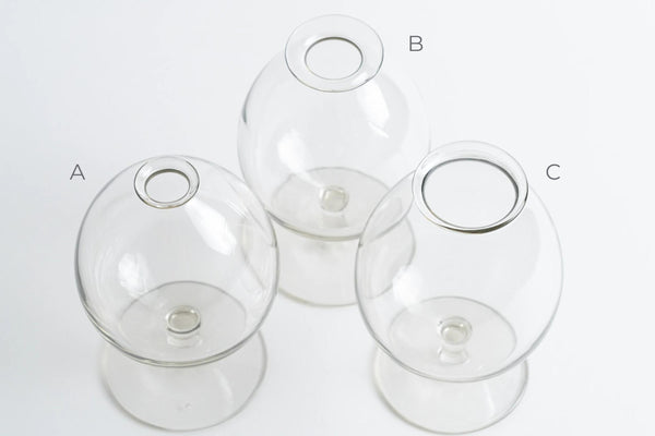 高腳花器 灰 M | 市川硝子製作所